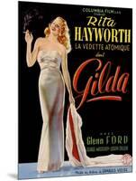 Gilda, Belgian Poster, Rita Hayworth, 1946-null-Mounted Art Print