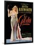 Gilda, Belgian Poster, Rita Hayworth, 1946-null-Framed Art Print