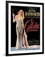 Gilda, Belgian Poster, Rita Hayworth, 1946-null-Framed Art Print