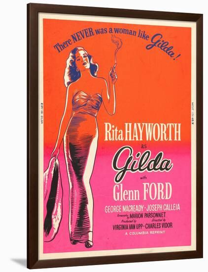 Gilda, Rita Hayworth, 1946-null-Framed Art Print