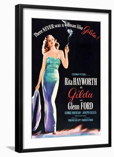 Gilda, Rita Hayworth, 1946-null-Framed Art Print