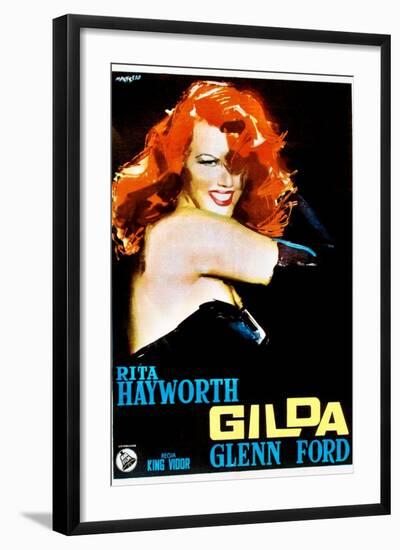 Gilda, Rita Hayworth, Italian Poster Art, 1946-null-Framed Art Print