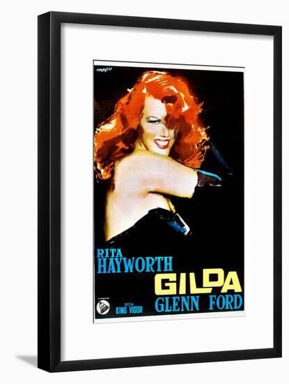 Gilda, Rita Hayworth, Italian Poster Art, 1946-null-Framed Art Print