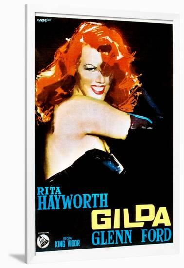 Gilda, Rita Hayworth, Italian Poster Art, 1946-null-Framed Art Print