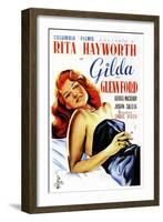 Gilda, Rita Hayworth, Spanish Poster Art, 1946-null-Framed Art Print