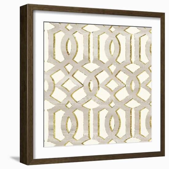 Gilded Aesthetic Lattice-Bella Dos Santos-Framed Art Print