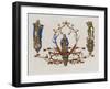 Gilded and Painted Wooden Chandelier in the Large Reception Room of City Hall in Luneburg-null-Framed Giclee Print