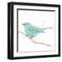 Gilded Bird I Teal-Shirley Novak-Framed Art Print