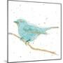 Gilded Bird I Teal-Shirley Novak-Mounted Art Print