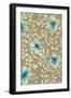 Gilded Blue Flowers I-Grace Popp-Framed Art Print