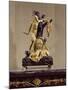 Gilded Bronze Clock Depicting Phrixus Sacrificing Ram with Golden Fleece-null-Mounted Giclee Print