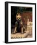 Gilded Bronze Lion at the Palace Museum, Beijing, China-Charles Crust-Framed Photographic Print