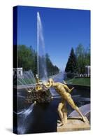 Gilded Bronze Statues, Grand Cascade-null-Stretched Canvas