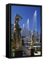 Gilded Bronze Statues, Grand Cascade-null-Framed Stretched Canvas