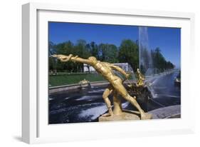 Gilded Bronze Statues, Grand Cascade-null-Framed Giclee Print