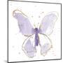 Gilded Butterflies II Lavender-Shirley Novak-Mounted Art Print