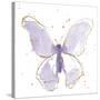 Gilded Butterflies II Lavender-Shirley Novak-Stretched Canvas