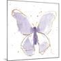 Gilded Butterflies II Lavender-Shirley Novak-Mounted Art Print