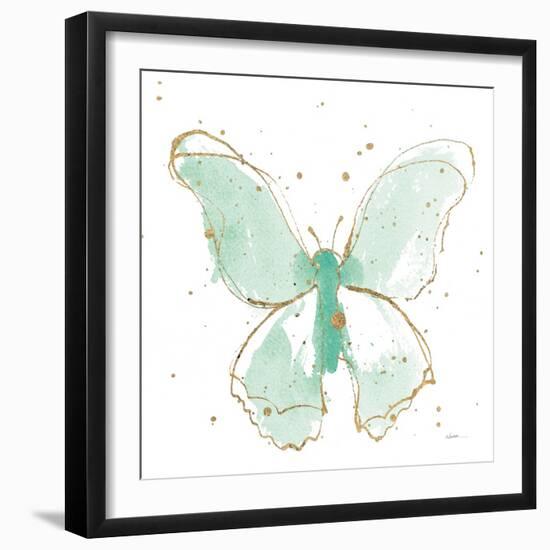 Gilded Butterflies II Mint-Shirley Novak-Framed Art Print