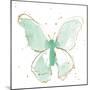 Gilded Butterflies II Mint-Shirley Novak-Mounted Art Print