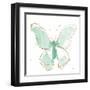 Gilded Butterflies II Mint-Shirley Novak-Framed Art Print