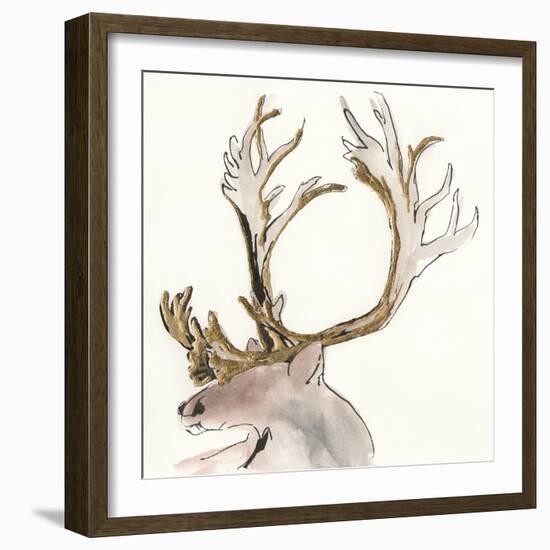 Gilded Caribou II-Chris Paschke-Framed Art Print