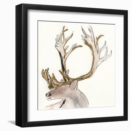 Gilded Caribou II-Chris Paschke-Framed Art Print