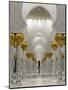 Gilded Columns Lead to the Main Prayer Hall of Sheikh Zayed Bin Sultan Al Nahyan Mosque, Abu Dhabi-null-Mounted Photographic Print