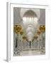 Gilded Columns Lead to the Main Prayer Hall of Sheikh Zayed Bin Sultan Al Nahyan Mosque, Abu Dhabi-null-Framed Photographic Print