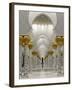 Gilded Columns Lead to the Main Prayer Hall of Sheikh Zayed Bin Sultan Al Nahyan Mosque, Abu Dhabi-null-Framed Photographic Print