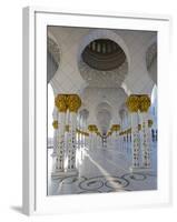 Gilded Columns of Sheikh Zayed Bin Sultan Al Nahyan Mosque, Abu Dhabi, United Arab Emirates-null-Framed Photographic Print