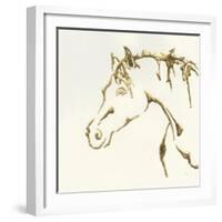 Gilded Cowpony-Chris Paschke-Framed Art Print