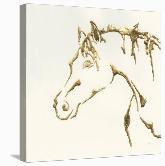 Gilded Cowpony-Chris Paschke-Stretched Canvas