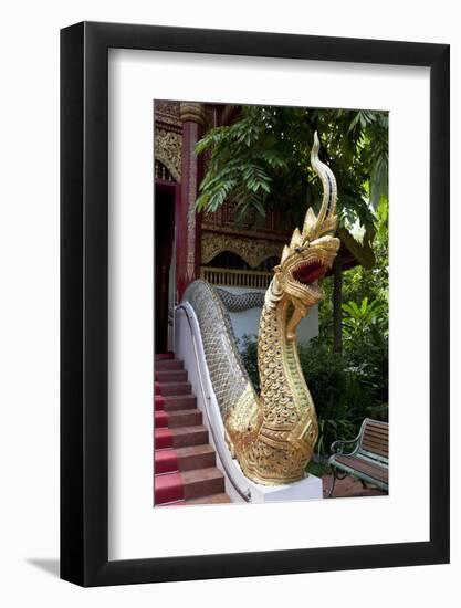 Gilded Dragon Outside Wat Phra Kaew Temple-Stuart Black-Framed Photographic Print