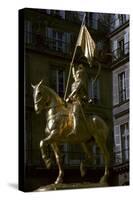 Gilded equestrian statue of St Joan of Arc, 19th century-Emmanuel Fremiet-Stretched Canvas