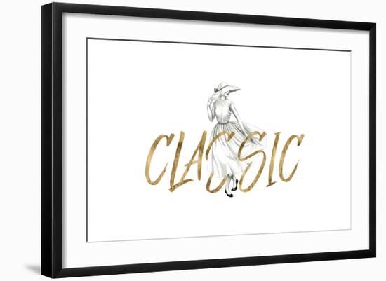 Gilded Fashion Figures II-Grace Popp-Framed Premium Giclee Print