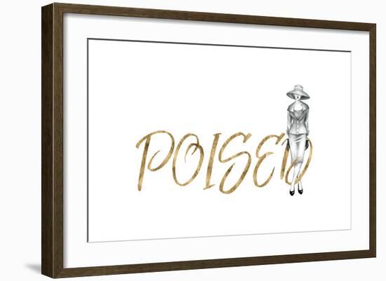 Gilded Fashion Figures IV-Grace Popp-Framed Premium Giclee Print