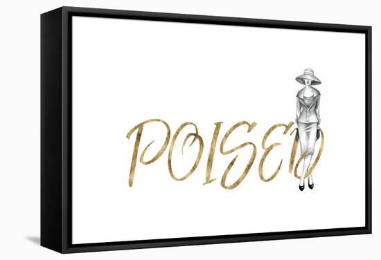 Gilded Fashion Figures IV-Grace Popp-Framed Stretched Canvas