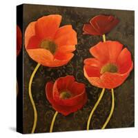 Gilded Floral II-Josefina-Stretched Canvas