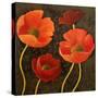 Gilded Floral II-Josefina-Stretched Canvas