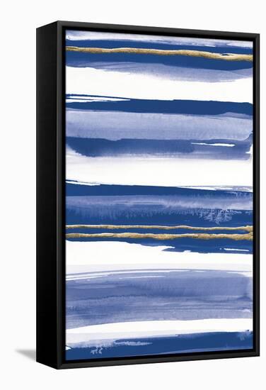 Gilded Grey IV Indigo and White-Chris Paschke-Framed Stretched Canvas