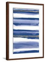 Gilded Grey IV Indigo and White-Chris Paschke-Framed Art Print