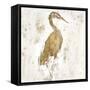 Gilded Heron I-Jennifer Goldberger-Framed Stretched Canvas