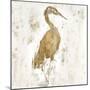 Gilded Heron I-Jennifer Goldberger-Mounted Art Print