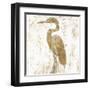 Gilded Heron II-Jennifer Goldberger-Framed Art Print