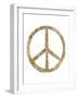 Gilded Hipster Peace-Wild Apple Portfolio-Framed Art Print