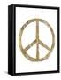 Gilded Hipster Peace-Wild Apple Portfolio-Framed Stretched Canvas