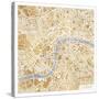 Gilded London Map-Laura Marshall-Stretched Canvas