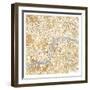 Gilded London Map-Laura Marshall-Framed Art Print