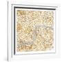 Gilded London Map-Laura Marshall-Framed Art Print